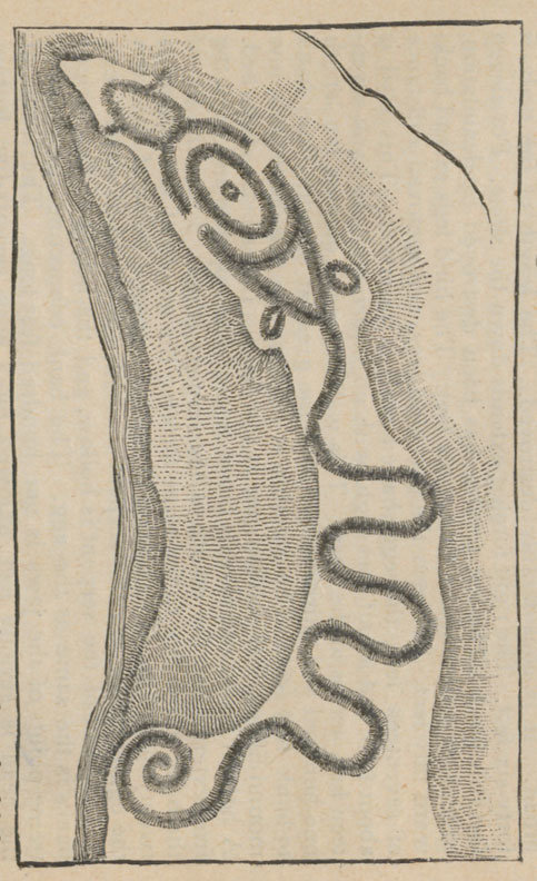 Serpent mound as depicted in 1884 by John Maclean