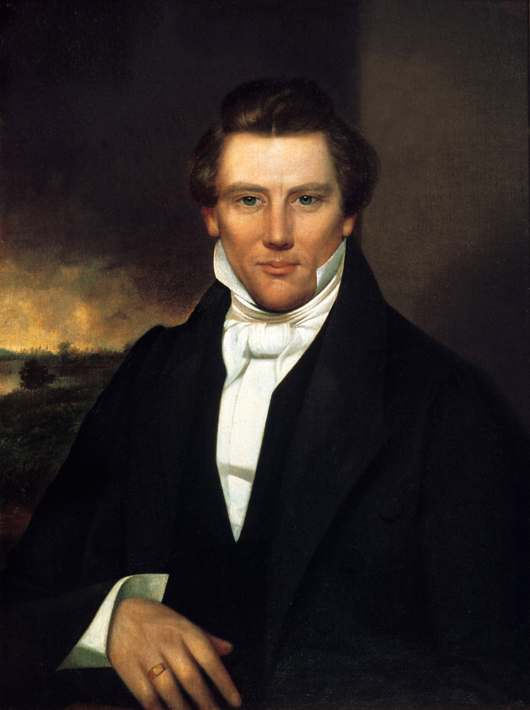 Portrait of Joseph Smith, 1842, painted by an unknown artist.