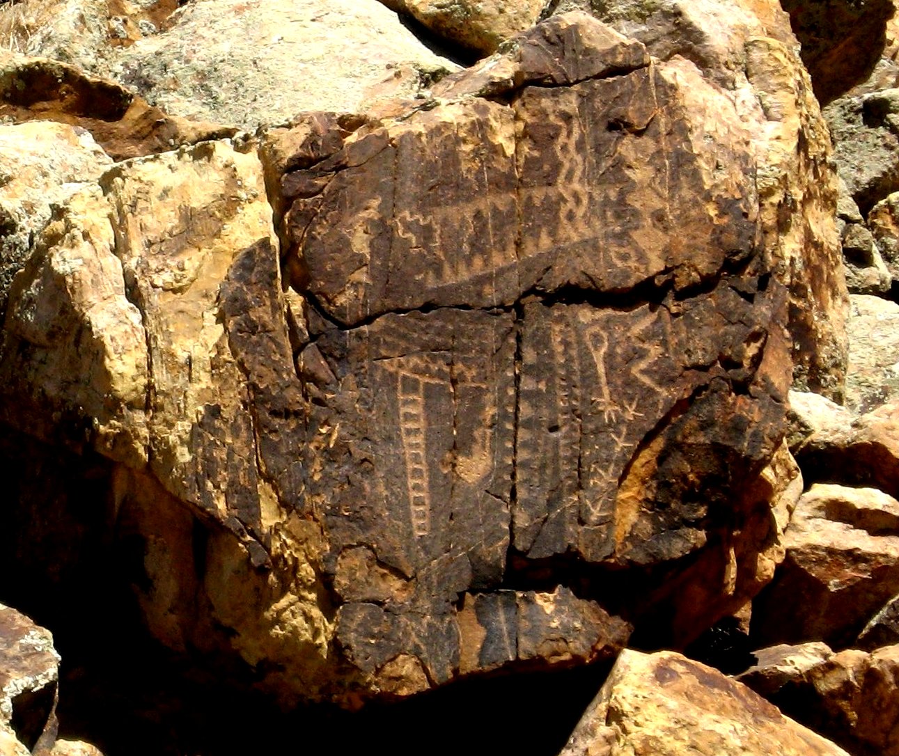 Parowan Gap petroglyphs in Utah