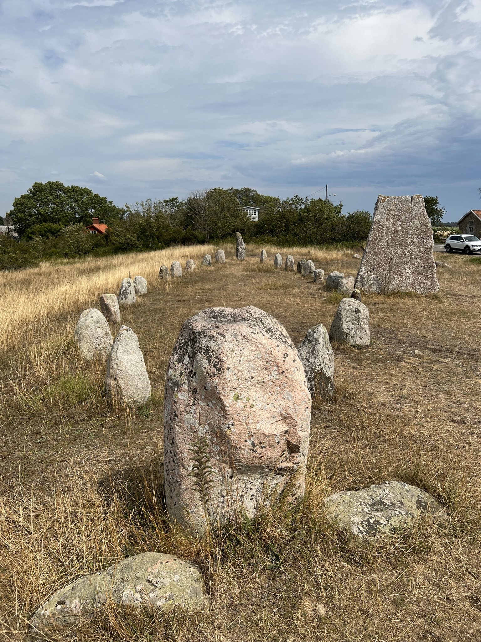 Stone ship located in Gettlinge on the island Öland in Sweden.